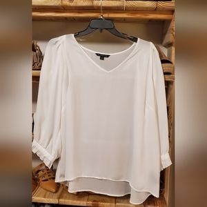 Zac & Rachel Woman White Sheer Blouse Size 2X